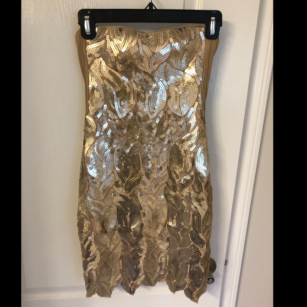Bebe Gold Dress